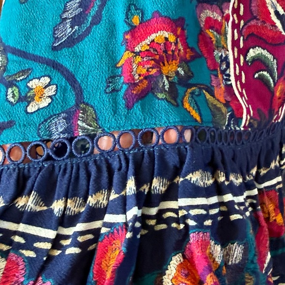 Soft Surroundings Allene Maxi Dress Floral Boho Pockets Women’s Med Petite - Picture 8 of 16